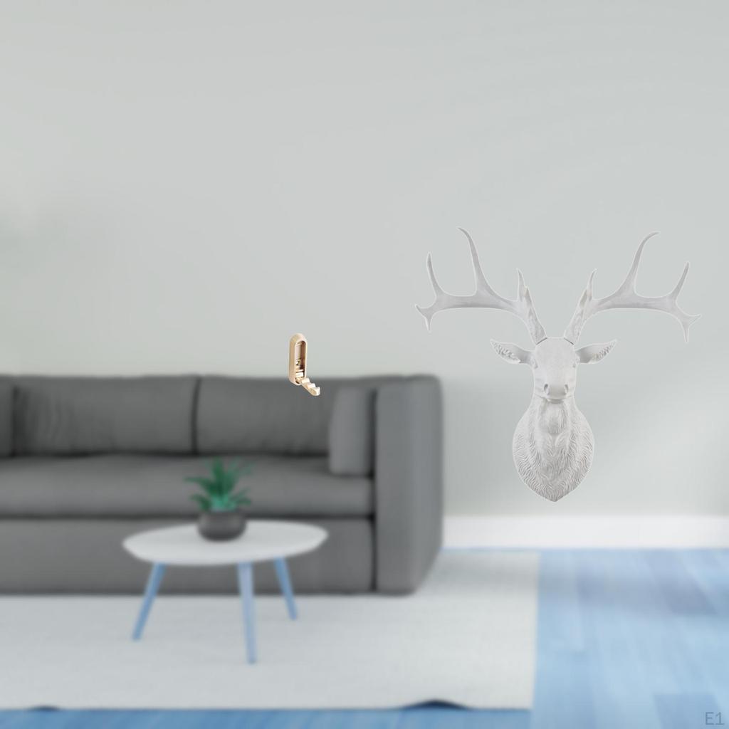 Faltbarer Organizerhaken mit Hirschkopf-Skulptur-Design für Badezimmer, Schrank, Bauernhaus, Büro, Zuhause