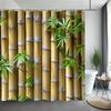 Green Bamboo Shower Curtain Zen Meditation Nature Botanical Polyester Fabric Shower Curtains Bathroom Decor with Hooks