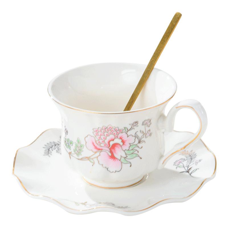 Bone Porcelain Coffee Cup and Plate Set