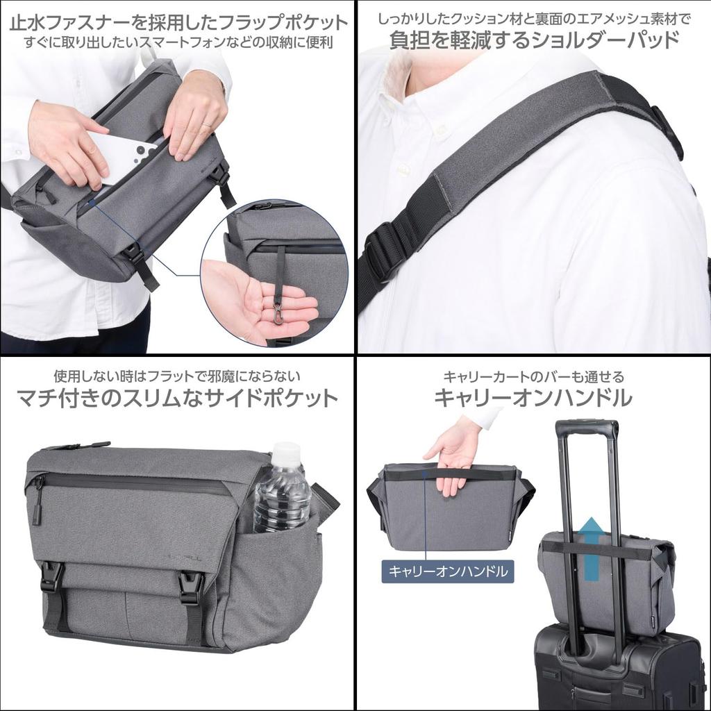 HAKUBA Camera Bag Plus Shell City Messenger 5 G05 AZ Gray Shoulder Bag Camera Shoulder Top Access Everyday Use 4977187001785 AMZSP-CT05MS5GY