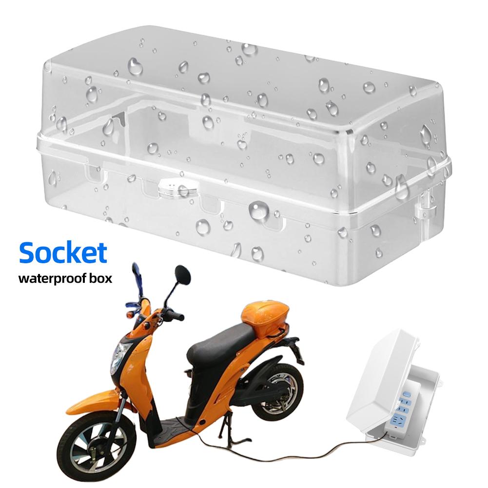 Waterproof Electrical Connection Box Weatherproof Outdoor Extension Cord Cover Rain-Proof Plug Box Protect Outlet Plug Socket