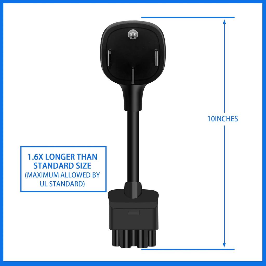 Premium Adapter For Tesla Gen 2 Mobile Charger | Connect To 240V Outlet | 32 Amp Charging | 10 Inch Length (NEMA 14-50)