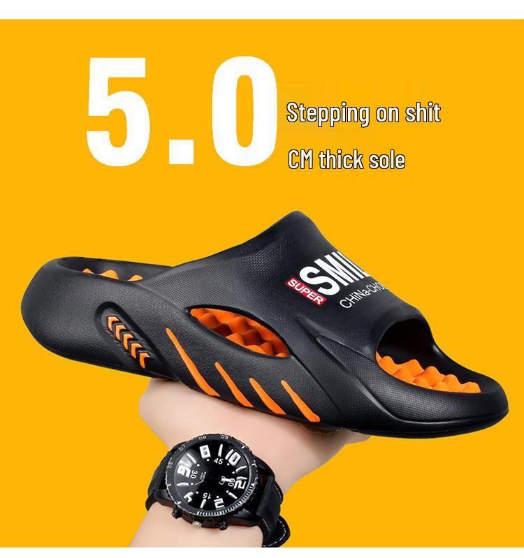 Heren Zachte Zool Massage Pantoffels: Zomer Anti-slip Binnen/Strand Sandalen