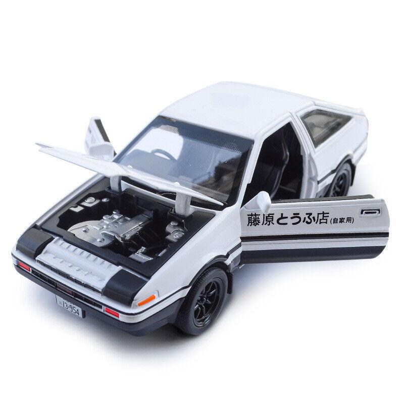 New Initial 128 D Toyota Trueno Ae86 Diecast Model Car Toy Soundlight Gift