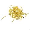 50 Copper Engraved Curved Tube Noodle Spacer Loose Beads Jewelry,