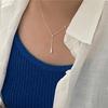 Cupronickel Plated Silver Water Drop Necklace for Women - Luxury Design, High-End Feel 2026 Choker