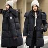 Women's Winter Down Cotton Jacket Warm Thicken Cotton Padded Jacket Loose Plus Size Parkas Outwear Long Coat