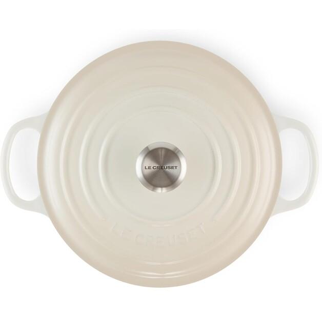 Cast Iron Roaster Le Creuset Signature Round 26 Cm Meringue 5.3 L (21177267164430)