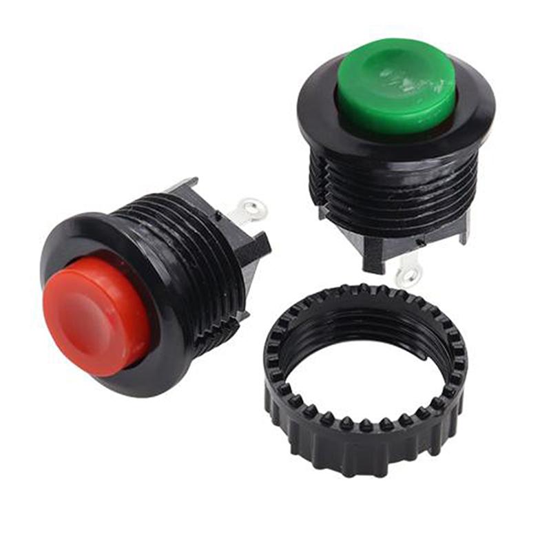 5 Peças Interruptor de Botão de Pressão Momentâneo 14mm Momentâneo 3A/250Vac Interruptores Redondos Interruptor de 2 Pinos Ds-500 Botões Elétricos