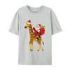 Christmas Giraffe Santa Claus Riding Tshirt Unisex Funny Tshirt Printed T Shirts Casual Oversized Tees