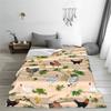 Chicken,hen ,chicks Pattern Blanket Portable Flannel Sofa Throw Blanket for Couch Bedding Outdoor Throws Bedspread Quilt