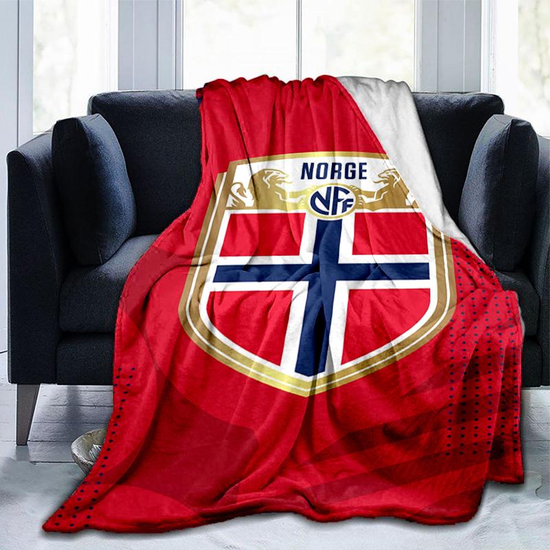 Norwegian Football Crest Blanket Suitable for Sofas, Beds, Offices, And Camping - Perfect Gift for Halloween Christmas