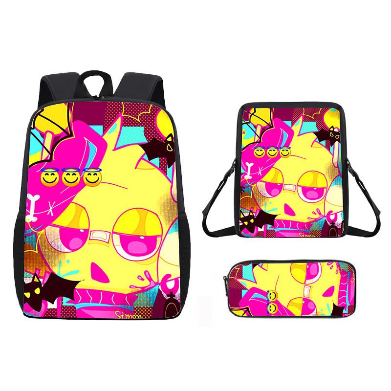 Incredibox Sprunki Pattern Backpack Shoulder Bag Pencil Case Three Set Piece