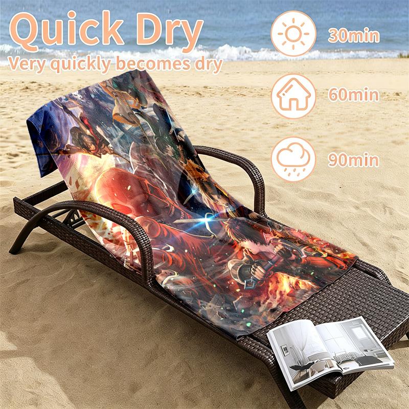 Attack on Titan Beach towels also serve as bath towels summer essential a musthave for the outdoors the beach and the pool