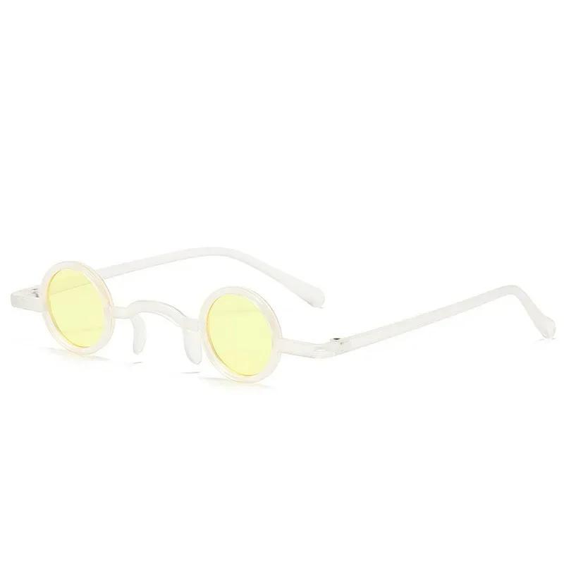

Vintage Rock Punk Man Sunglasses Classic Small Round Sunglasses Women Wide Bridge Metal Frame Black Lens Eyewear Driving 2023