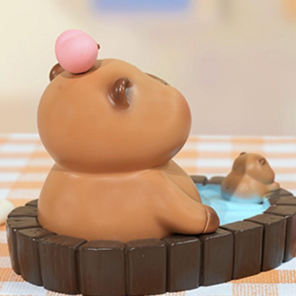 Bathing Capybara Phone Holder PVC Doll Capybara Cell Phone Bracket  Phone Accessories
