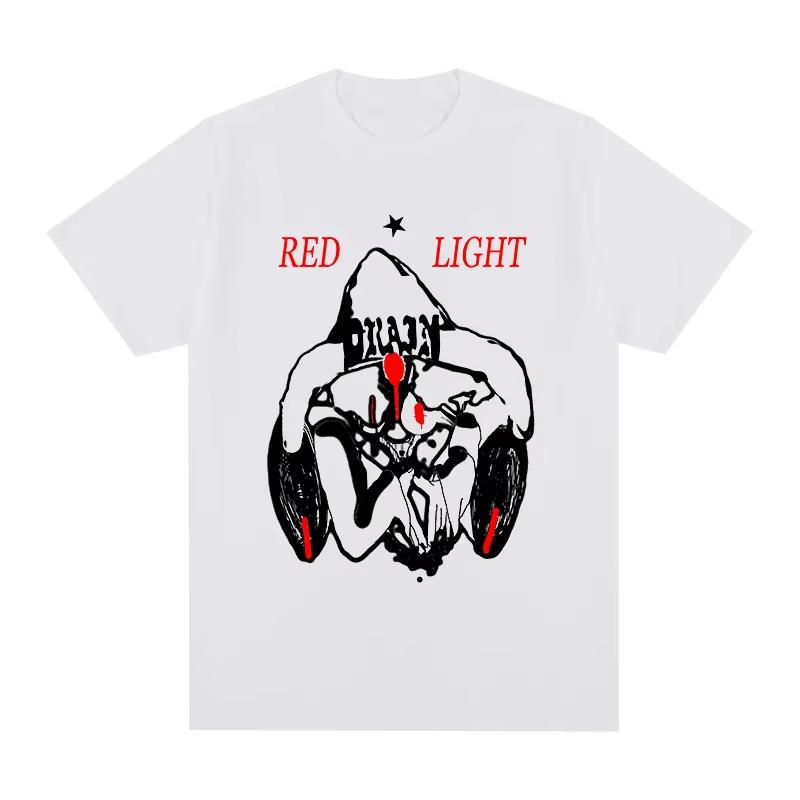 Bladee 333 Drain Gang Red Light Character Skate Hip Hop T-shirt Cotton Men Summer Fashion T Shirt New TEE TSHIRT Womens Tops S разноцветный