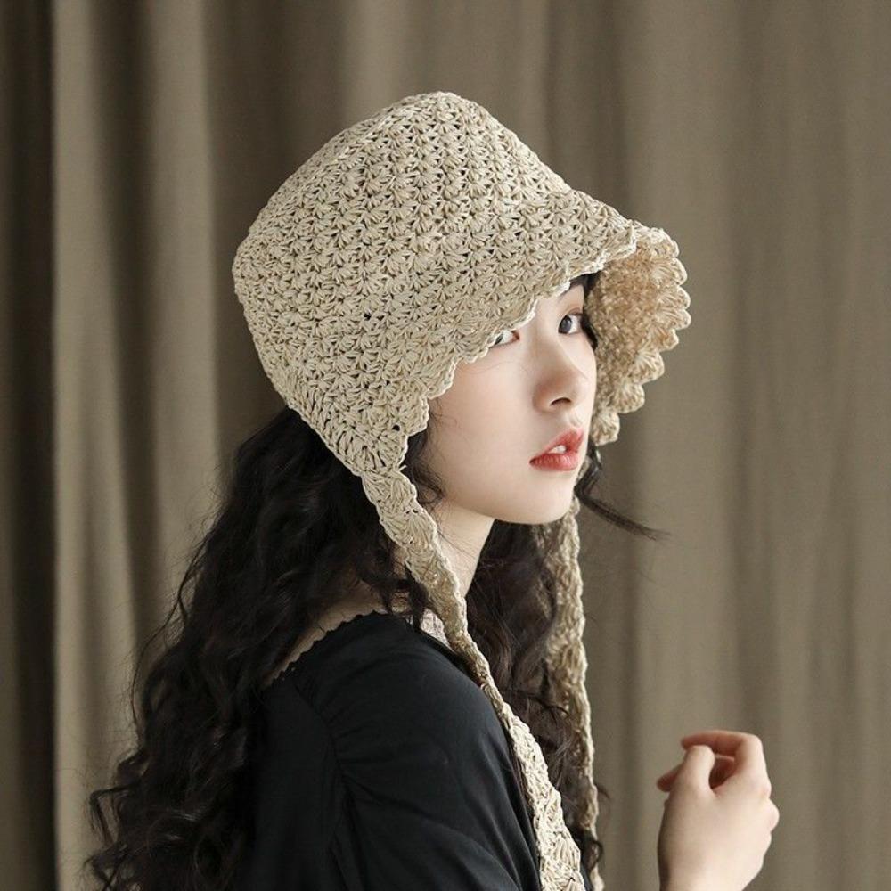 

Солнцезащитная соломенная шляпа с веревкой, солнцезащитные шляпы, модная пляжная кепка для женщин