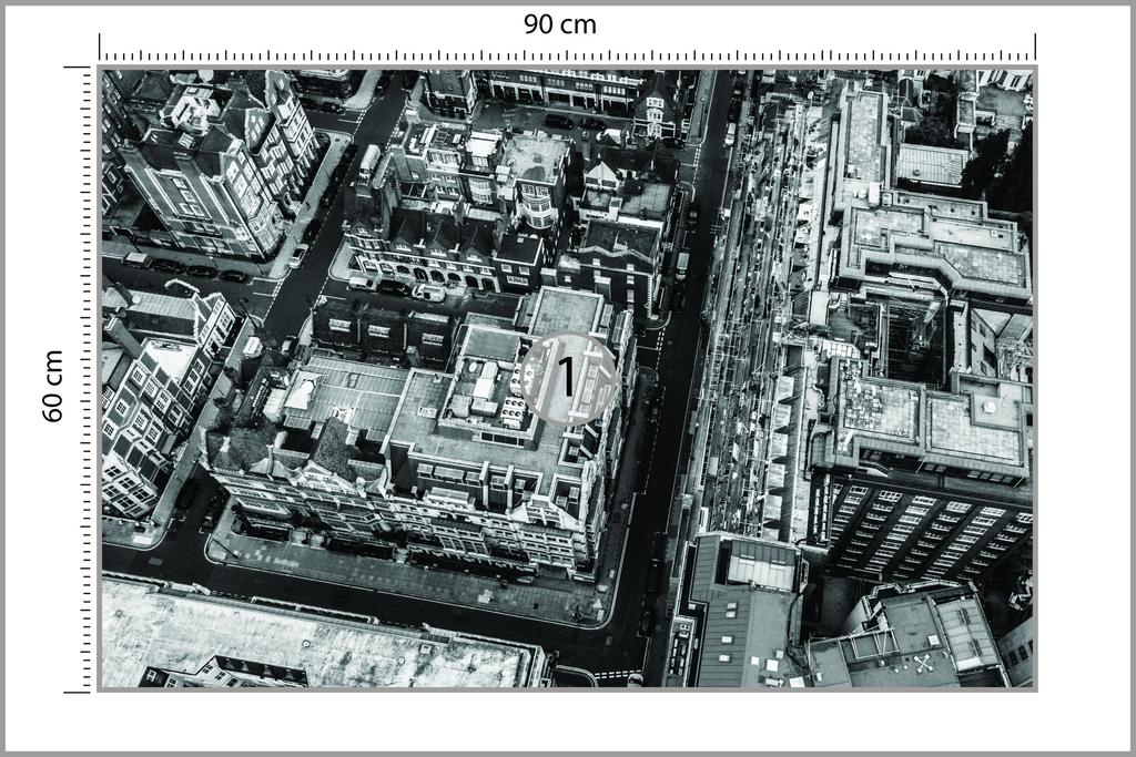 Fototapeta London černobílá omyvatelná flísová 90x60