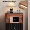 Solid Wood Nightstands Bedroom Simple Bedside Table Retro Creative Bedside Cabinet Living Room Multifunctional Storage Cabinet