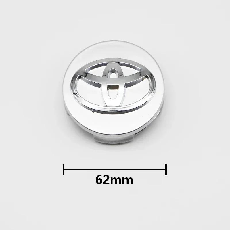 4pcs 57mm+62mm Car Tyre Wheel Center Hub Cap Badge For Toyota C-hr Prado Rav4 Yaris Hilux Prius Avensis Corolla Camry crown