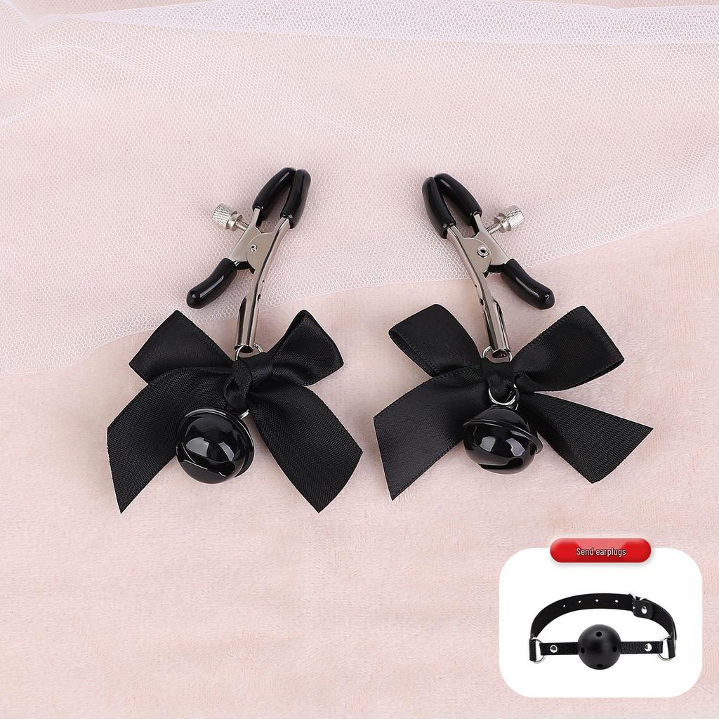 Bow Knot Bell Nipple Clamps & Anal Plugs Set – Couple's Intimate Toys Collection