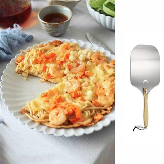 12-tommers avtakbart sammenleggbart håndtak Aluminiumlegering Pizzaspade Pizzapeel Trehåndtak Overføringspizzaspade Bakeverktøy