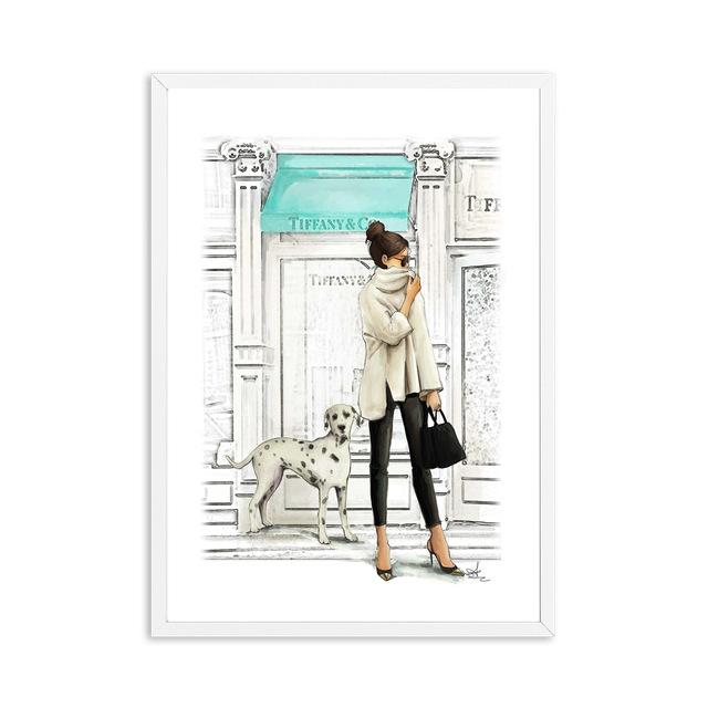 Mädchen Schlafzimmer Quadro Mode Figur Poster und Drucke Frauen Wand Pop Art Malerei auf Leinwand Bilder Wohnkultur