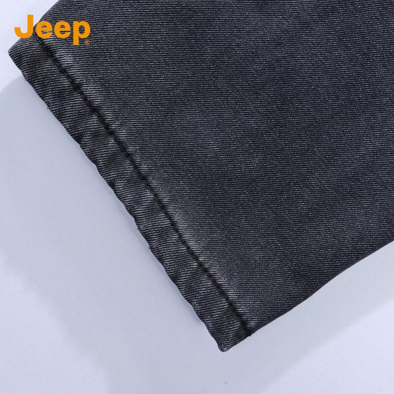 JEEP Men's Loose Straight-Leg Jeans (Fleece-Lined Optional)