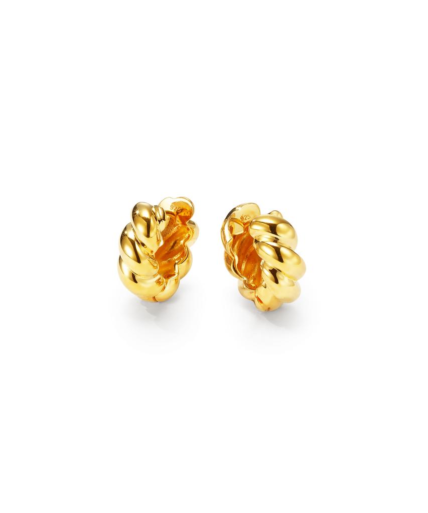 Findelise 925 Bold Croissant One-Touch Earrings
