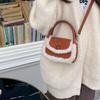 Autumn and Winter Wool Bag Women's New Fashion Retro Portable Small Square Bag Versatile Shoulder Messenger Bag