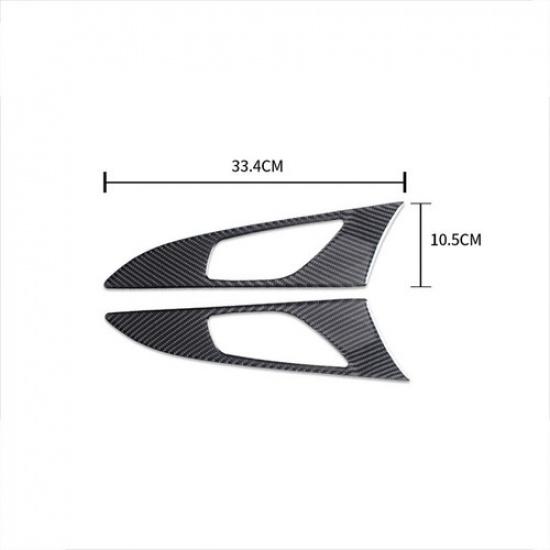 2Pcs Carbon Fiber Door Handle Panel Cover Sticker For Mazda 3 Axela 2014-2018