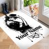 Custom Name Michael Jackson Crystal Velvet Floor Rug Personalized Text Soft Carpet Home Decor
