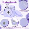 kinokoo Instax Mini 12 Case, Fujifilm Instax Mini 12 Camera Case with Snap Closure and Shoulder Strap (Purple)
