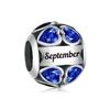 S925 Silver December Birthstone Heart Hollow Beads Bracelet Jewelry Accessories Set