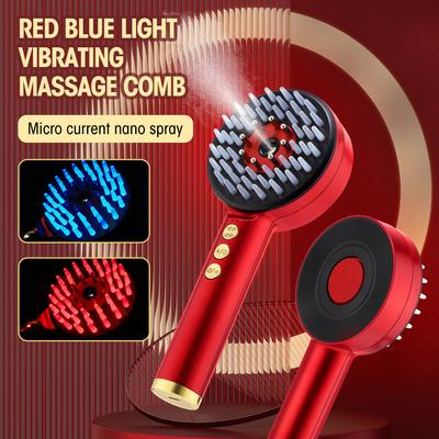 3 Modes Electric Nano Spray Massage Comb Scalp Hair Massage 630nm Red And Blue Light for Hair Head Massager Family Gift