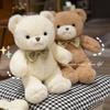 Fluffy Colorful Bow Tie Bear Doll Soft Animal Bear Doll Pillow  Decorate Present