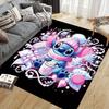 1pc Cute Stitch Pattern Area Rug Soft Flannel Floor Mat for Living Room,Office,Bedroom and Carpet,Sofa Coffee Table Floor Mat