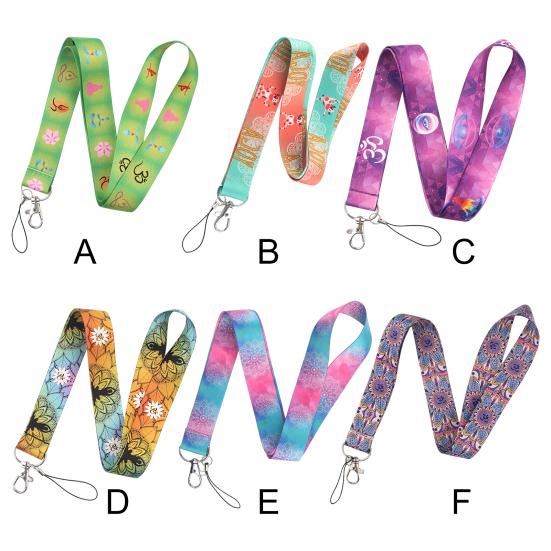 Lanyard Rope Double-sided Printed Delicate Patterns Wear-resistant Non-fading Fine Workmanship Hanging Items Portable Geometric Pattern