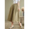 Real Shot Summer New Cotton and Linen Literary Loose Casual Retro Nine-point Wide-leg Pants Women