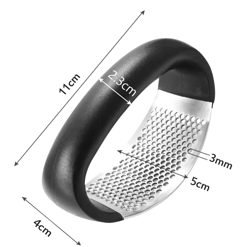 

Walfos 1 шт. Чеснок пресс из нержавеющей стали ручная чеснокодавилка измельчение чеснока инструменты изогнутые фрукты овощи инструменты кухонные гаджеты чёрный