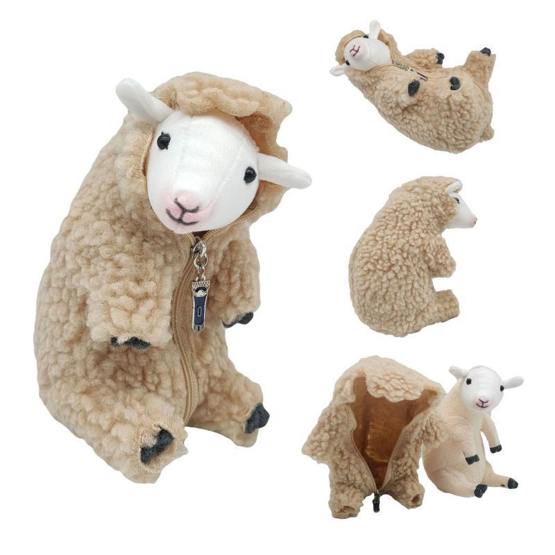 Cute Plush Sheep Doll 16cm Rokkosan Pasture Detachable Soft Simulation