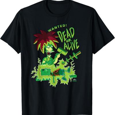 Die Simpsons Sideshow Bob Wanted Tot oder Lebendig T-Shirt