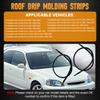2PCS Roof Rubber Drip Side Finish Moulding Seal Strip Trim for Honda Civic 1996 1997 1998 1999 2000 74306-S03-003 74316-S03-003