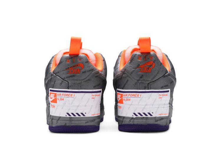 Men's Sneakers Nike Air Force 1 Low Experimental Suns Light Smoke Grey/Court Purple-Total Orange