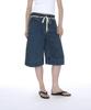 PARTIMENTO WOMEN Drawstring Bermuda Jean_Dark Blue