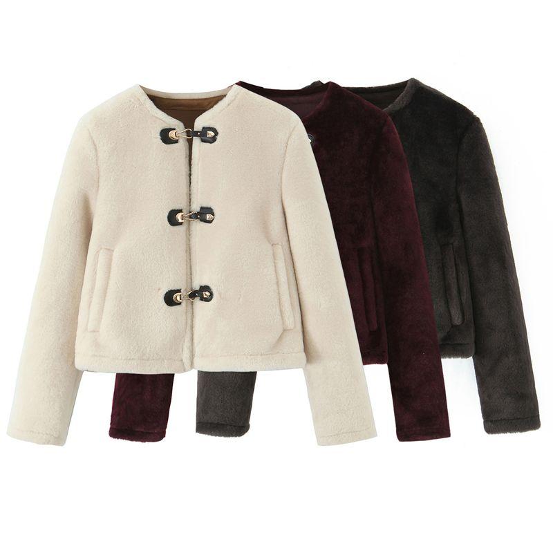 Za Autumn and Winter New Arrivals Women's Clothing Zr European and American Style Fashionable Versatile Knot Buckle Reversible Jacket Coat 6318286