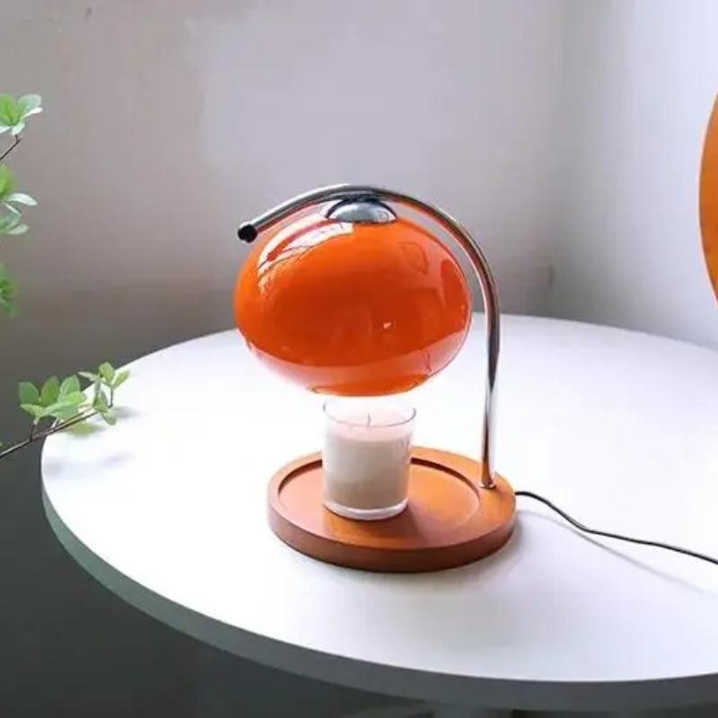 Table Lamp Aromatherapy Candlestick Lamp Bedroom Bedside Atmosphere Retro Glass Desk Lamp Study Office Home Candle Warmers Lamp