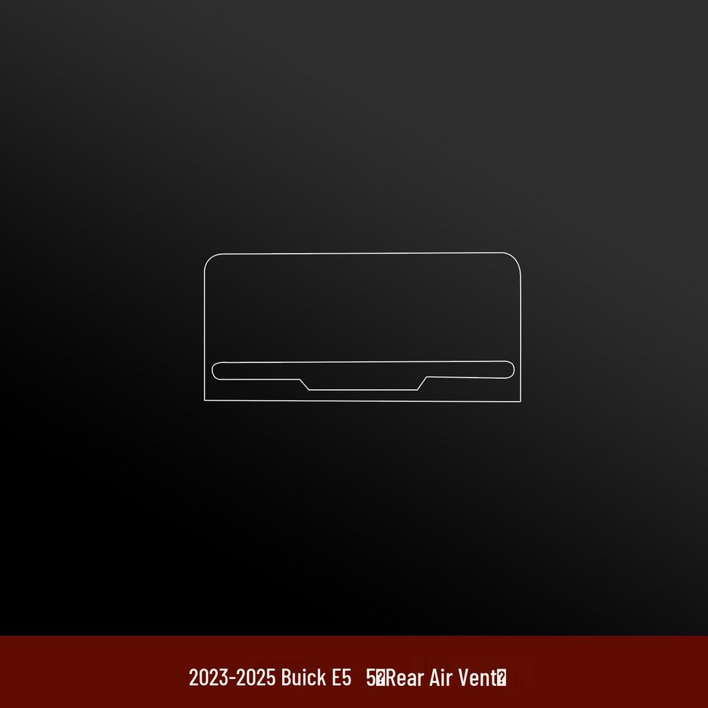 Buick E5 Interior Protective Film: Center Console, Screen, Rear AC, Door Handle Accessories.