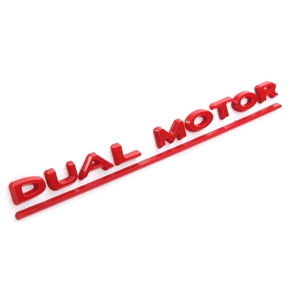 

3D Raised DUAL MOTOR Underlined Letters Emblem for Tesla Model 3 Y X S Car Styling High Performance Trunk Badge Sticker